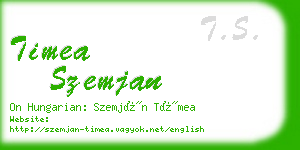 timea szemjan business card